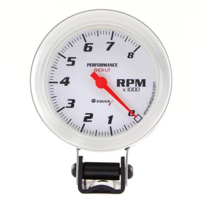 Equus - Equus E8068 Tachometer 3.4" 8K RPM 270 Sweep Elec Silver 8000 Series
