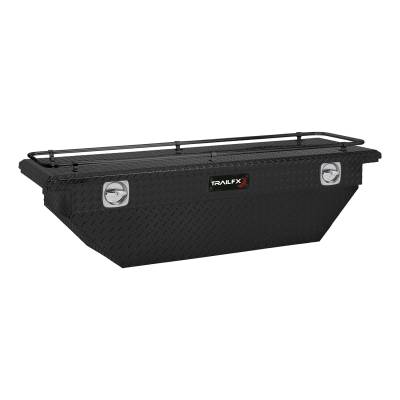 TrailFX - TrailFX 121693CR Lo-Pro Single Lid Crossover Black Alum 69x19.25x17.5 w/Rail