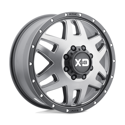 XD - XD Wheels XD130275904142 XD130 MACHETE DUALLY 20x7.5 8x6.5 142mm Gray/Black