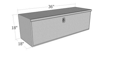 Unique Truck Accessories - Unique Truck HUB1836-BT 18"x18"x36" HD Underbody .10 Diamond Drop-Down Door
