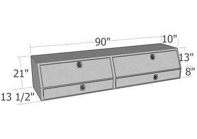 Unique Truck Accessories - Unique Truck TBS200-90D-BD-BT 90" Contractor TopSider w/Drawers & Doors