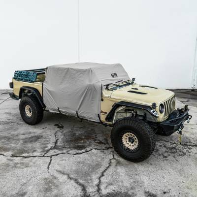 Smittybilt - Smittybilt 1081 Cab Cover w/Door Flaps Gray for 20-26 Jeep Gladiator JT