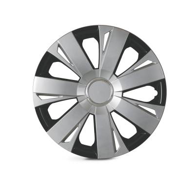Winjet - Winjet CHB-5077-DP-15 15" Wheel Cover Hubcaps 4Pc Set Silver/Black