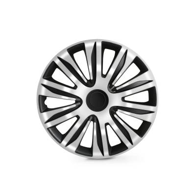 Winjet - Winjet CHB-5083-BW-13 13" Universal Wheel Cover Hubcaps 4Pc Black/White