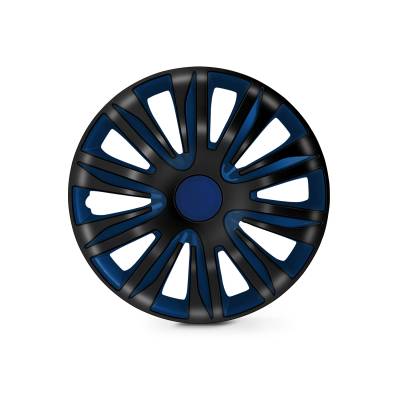 Winjet - Winjet CHB-5083-BBB-14 14" Universal Wheel Cover Hubcaps 4Pc Black/Blue