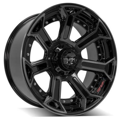 4PLAY - 4PLAY Wheels 4P70 22x10 5x5.0 5x5.5 -24mm Black/Brushed 4P70-22100-5D55-24BBT