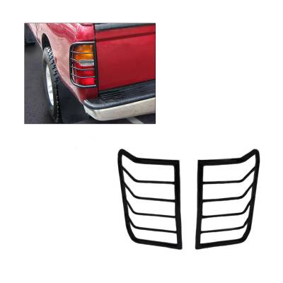 Black Horse Off Road - Black Horse 7G096304A Black Taillight Guards for 98-04 Toyota Tacoma