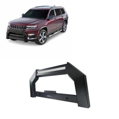 Black Horse Off Road - Black Horse AB-JE22-NL Amour Black Bull Bar for 21-25 Jeep Grand Cherokee/L