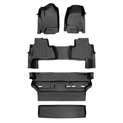 SMARTLINER - SMARTLINER SA0136/B0445/C0445/E0153 Front/Rear BLACK Floor Liners Tahoe/Yukon