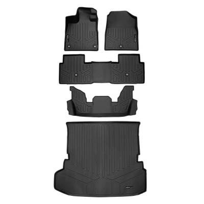 SMARTLINER - SMARTLINER SA0688/B0688/C0688/D0688 Front/Rear BLACK Floor Liners Honda Pilot