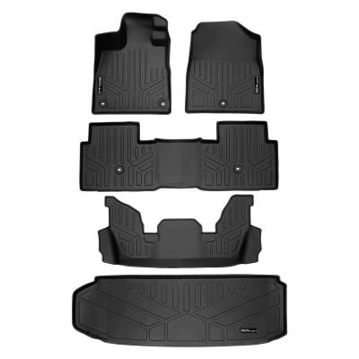 SMARTLINER - SMARTLINER SA0688/B0688/C0688/E0688 Front/Rear BLACK Floor Liners Honda Pilot