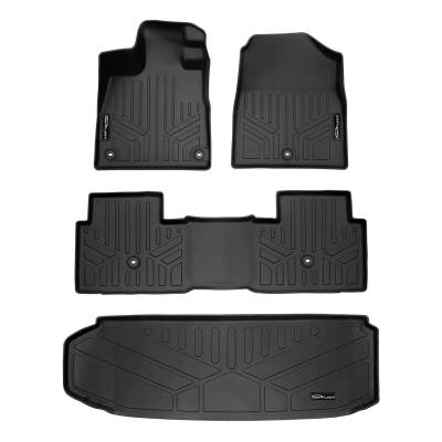 SMARTLINER - SMARTLINER SA0688/B0688/E0688 Front/Rear BLACK Floor Liners Honda Pilot