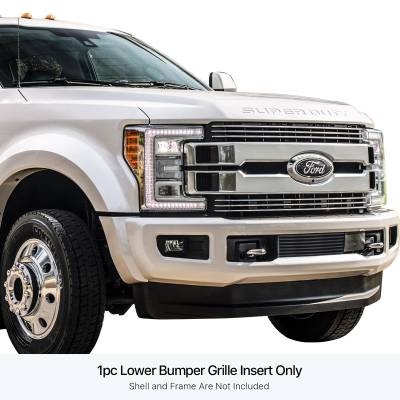 APS - APS Stainless Billet Bumper Grille Black 17-19 Ford Super Duty GR06HFC99J