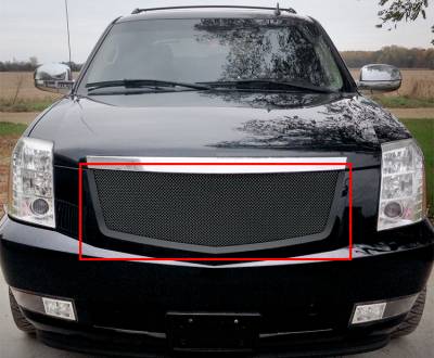 APS - APS GR01GFD62H Wire Mesh Grille Black for 07-14 Cadillac Escalade