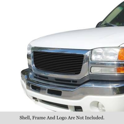 APS - APS Stainless Billet Grille Black 03-06 GMC Sierra 1500/HD GR07FEG72J