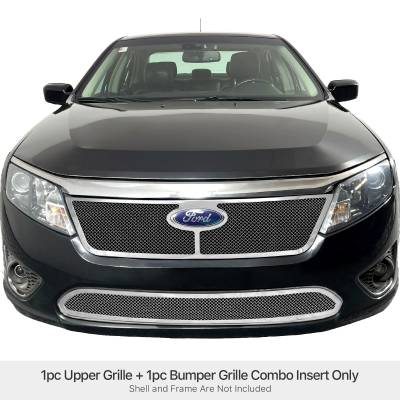 APS - APS Wire Mesh Grille-Polish 10-12 Ford Fusion GR06GAJ20T