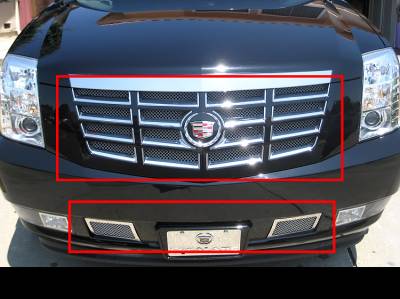 APS - APS Wire Mesh Grille-Polish 07-14 Cadillac Escalade GR01GGH25T