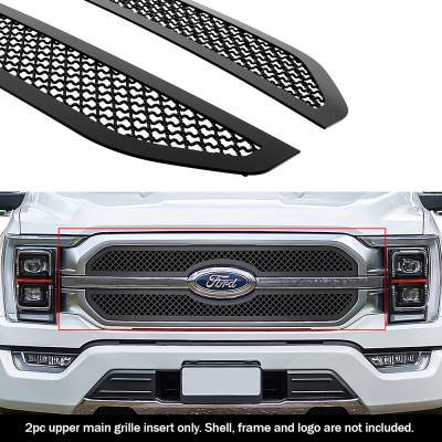 APS - APS Wire Mesh Grille Black 21-23 F150 King Ranch/Platinum GR06GEA95K