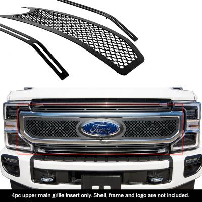 APS - APS Wire Mesh Grille Black 20-22 Super Duty King Ranch/Platinum GR06GEA96K