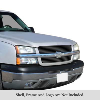 APS - APS Stainless Billet Grille Black 03-05 Silverado 1500 GR03FGH87J