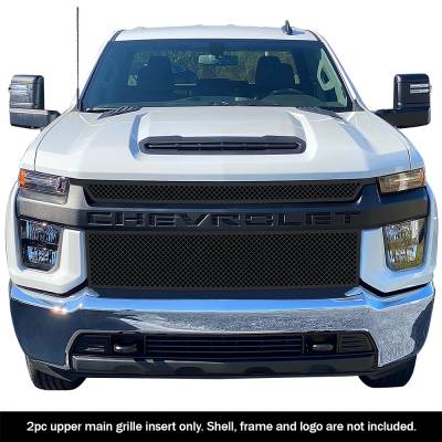 APS - APS Wire Mesh Grille Black 20-23 Silverado 2500/3500 LT/WT GR03GEJ70K