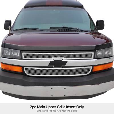 APS - APS Wire Mesh Grille-Polish 03-20 Chevrolet Express Van GR03GFD36T