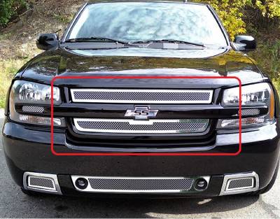APS - APS Wire Mesh Grille-Polish 06-09 Chevrolet Trailblazer SS GR03GFD68T