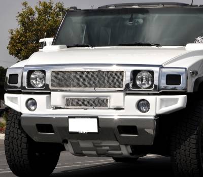 APS - APS Wire Mesh Grille-Polish 03-07 Hummer H2 GR03GFE79T