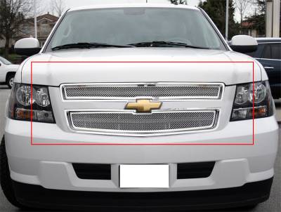 APS - APS Wire Mesh Grille-Polish 09-13 Chevrolet Tahoe Hybrid GR03GFF71T
