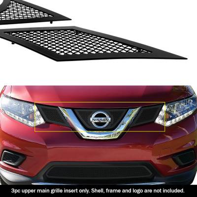 APS - APS Wire Mesh Grille Black for 14-16 Nissan Rogue GR14GFC87H