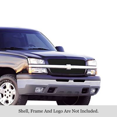 APS - APS Stainless Billet Grille Black 03-05 Silverado 1500/HD GR03HEC17J