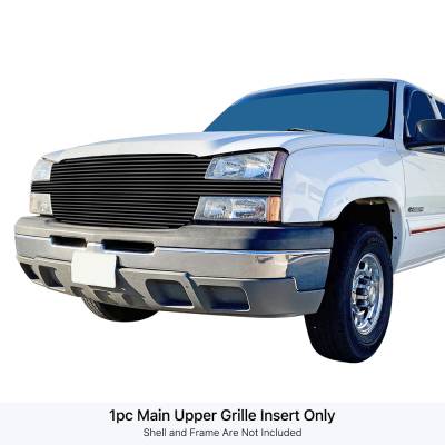 APS - APS Stainless Billet Grille Black 03-05 Silverado 1500/HD GR03HEJ26J