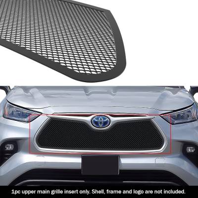 APS - APS Wire Mesh Grille Black for 20-25 Toyota Highlander GR20GEJ41H