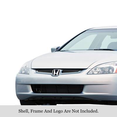APS - APS Stainless Billet Grille Black 03-05 Honda Accord Sedan GR08FGA03J
