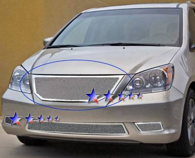 APS - APS Wire Mesh Grille-Polish 08-10 Honda Odyssey GR08GFE61T