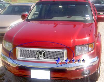 APS - APS Wire Mesh Grille-Polish 05-08 Honda Ridgeline GR08GGA14T