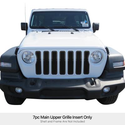 APS - APS Wire Mesh Grille Black for 18-25 Jeep Wrangler JL GR10GFD41H