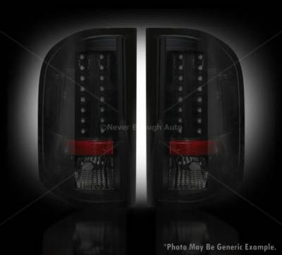 Recon - Recon 264175BK Chevy Silverado & GMC Sierra LED Taillights Smoked Lens