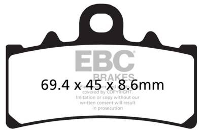 EBC Motorcycle Brakes - EBC Motorcycle Brakes FA606 Organic FA Series Pads for 15-16 Duke RC 390