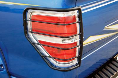 Black Horse Off Road - Black Horse 7FDF1A Black Taillight Guards for 09-14 Ford F150