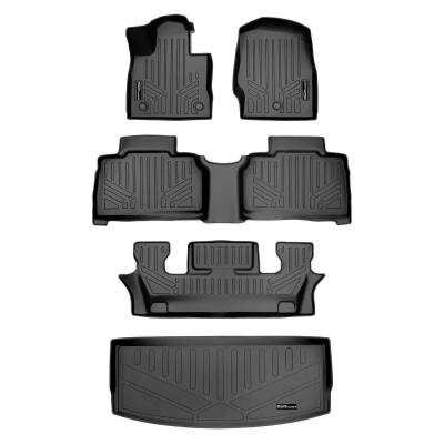 SMARTLINER - Smartliner SA0423/B0423/C0423/E0423 Front/Rear BlackFloor Liners for Explorer