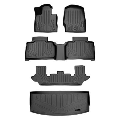 SMARTLINER - Smartliner SA0423/B0423/C0502/E0423 Front/Rear BlackFloor Liners for Explorer