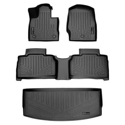 SMARTLINER - Smartliner SA0423/B0423/E0423 Front/Rear BlackFloor Liners for Ford Explorer