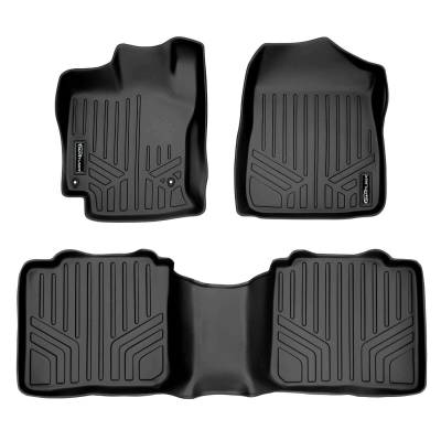SMARTLINER - SMARTLINER SA0052/B0052 Front/Rear Black Floor Liners for Toyota Venza