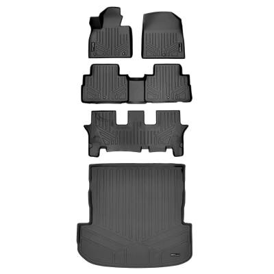 SMARTLINER - SMARTLINER Front/Rear Floor Liners w/Cargo Liner Black for Hyundai Palisade