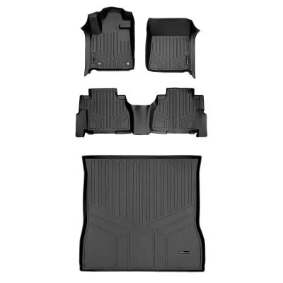 SMARTLINER - SMARTLINER SA0108/B0272/D0272 Front/Rear Black Floor Liners for Toyota Sequoia