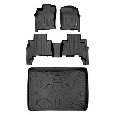 SMARTLINER - SMARTLINER SA0120/B0120/D0027 Front/Rear BLACK Floor Liners for Toyota 4Runner