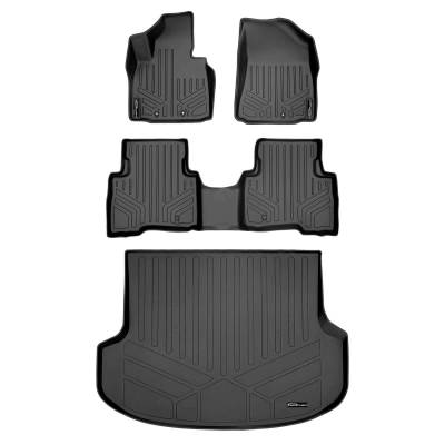 SMARTLINER - SMARTLINER SA0135/B0135/D0448 Front/Rear BLACK Floor Liners for Kia Sorento