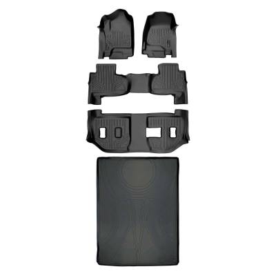 SMARTLINER - SMARTLINER Front/Rear Floor Liners w/Cargo Liner Black Suburban/Yukon XL