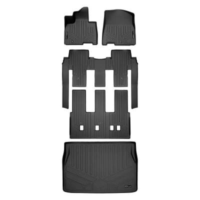 SMARTLINER - SMARTLINER Front/Rear Floor Liners w/Cargo Liner Black for Kia Carnival